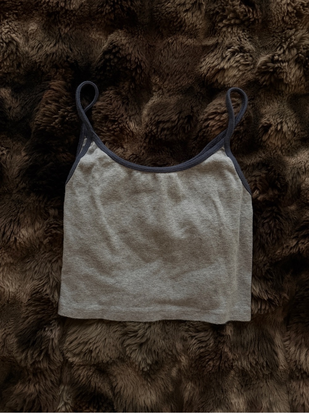 Brandy Melville Cropped Gray Tank Top
